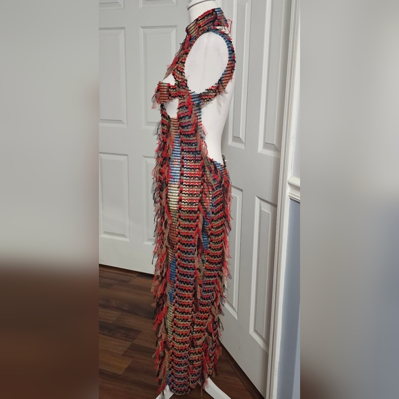 New High Neck Cut Out Bust Dress - Picture 5 of 14